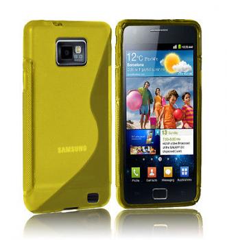 GRIP S-LINE SILICONE GEL CASE FITS SAMSUNG GALAXY S2 i9100 - YELLOW